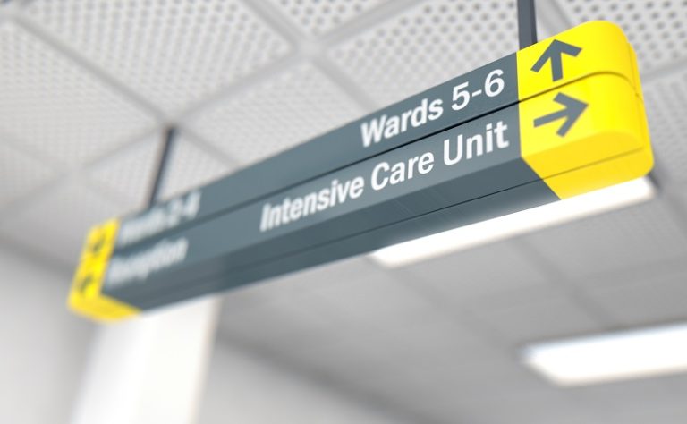 Wayfinding Ceiling Signs for Hospitals in Sacramento