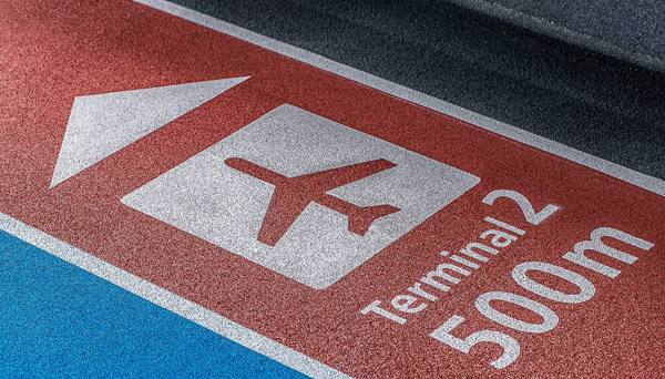 Custom floor decals for Airports