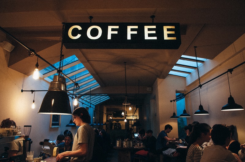 Indoor Hanging Ceiling Sign for COFFEE