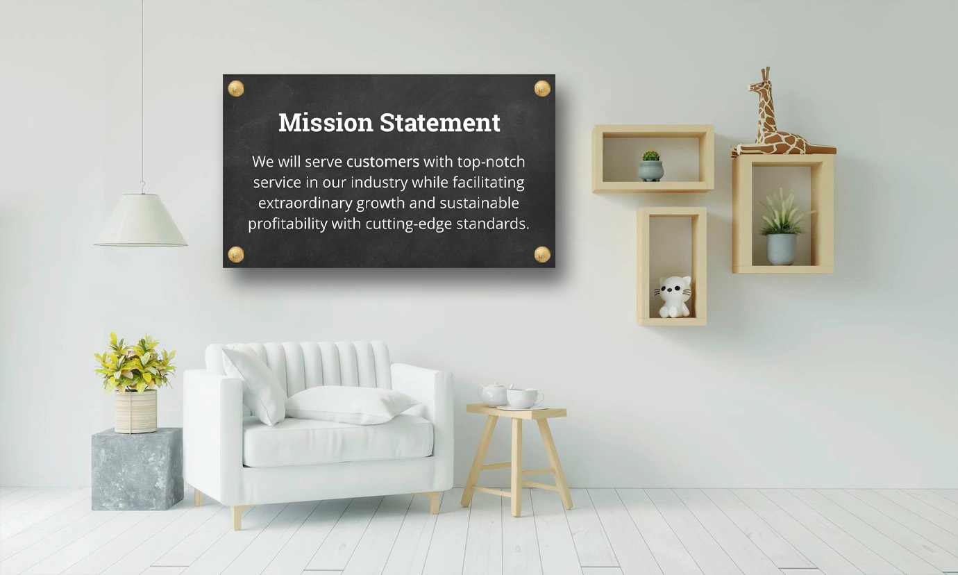 Mission statement wall murals by Universal Signs