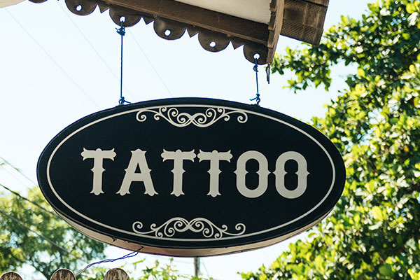 Outdoor Hanging signs for Tattoo