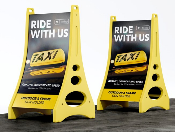 Custom A-Frame Signs for Taxi