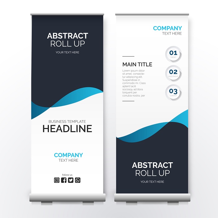 Abstract Roll Up Banners for Business in Sacramento